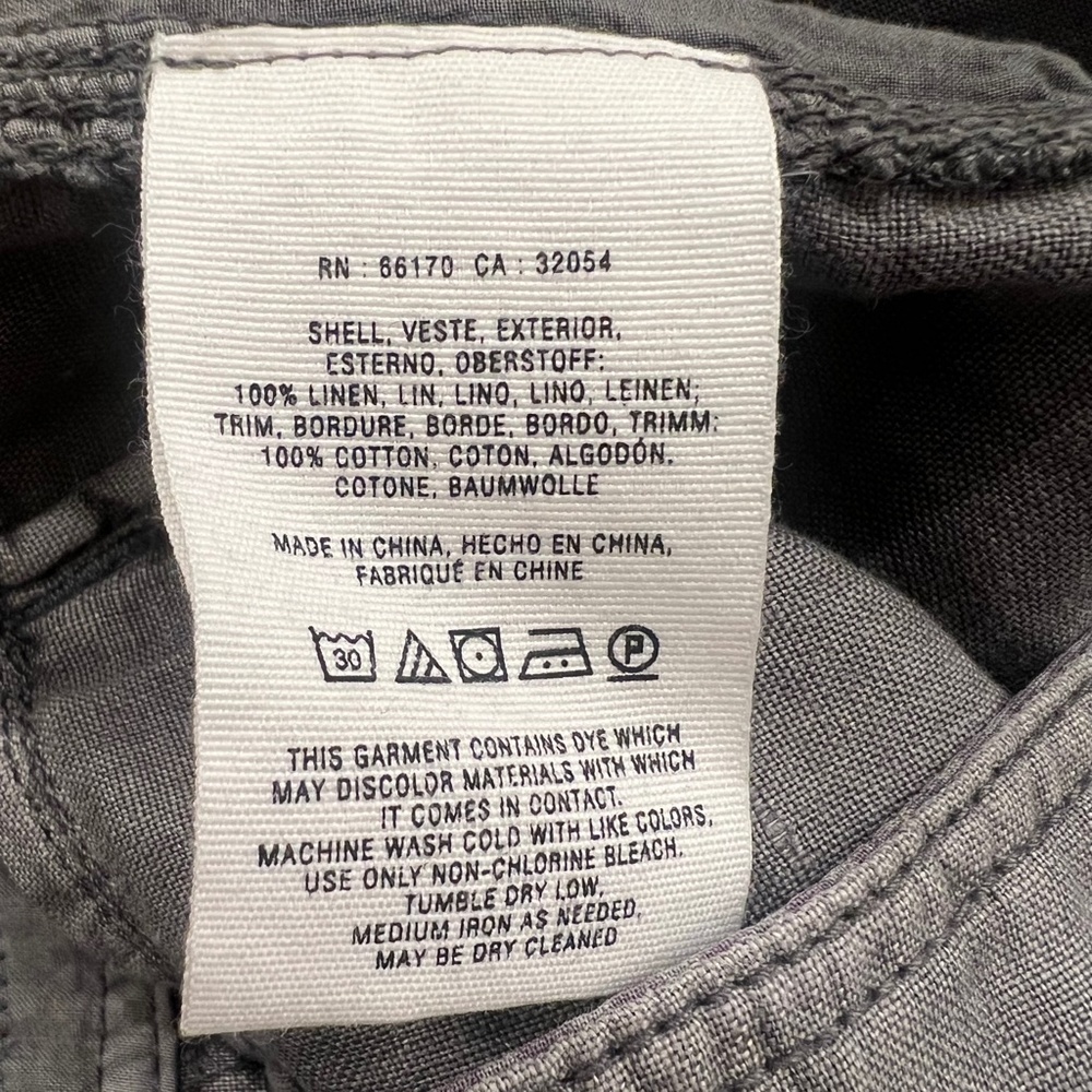 Linen Hei Hei {Anthro} Gray Embroidered NWT Low Rise Cargo Pant | 4 · Small · 25 - Picture 11 of 15